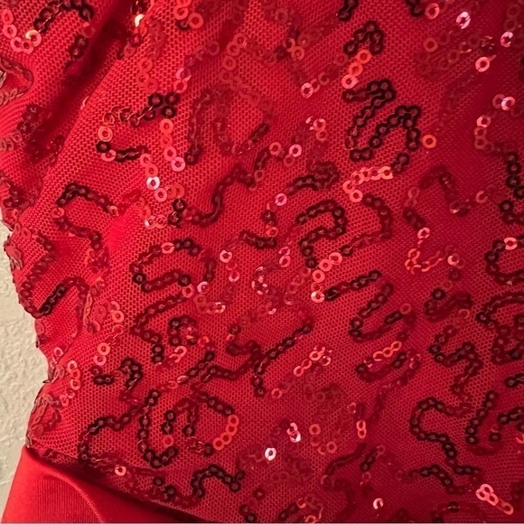 Revolution Dancewear "Lose Yourself to Dance" costume red & black sequins, MC. - Picture 13 of 16